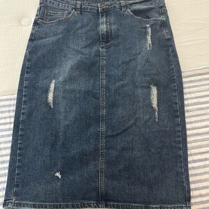 Classic Denim Pencil Skirt